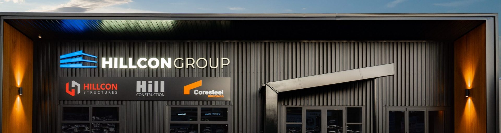 Hillcon Group building in Whangarei built by Coresteel