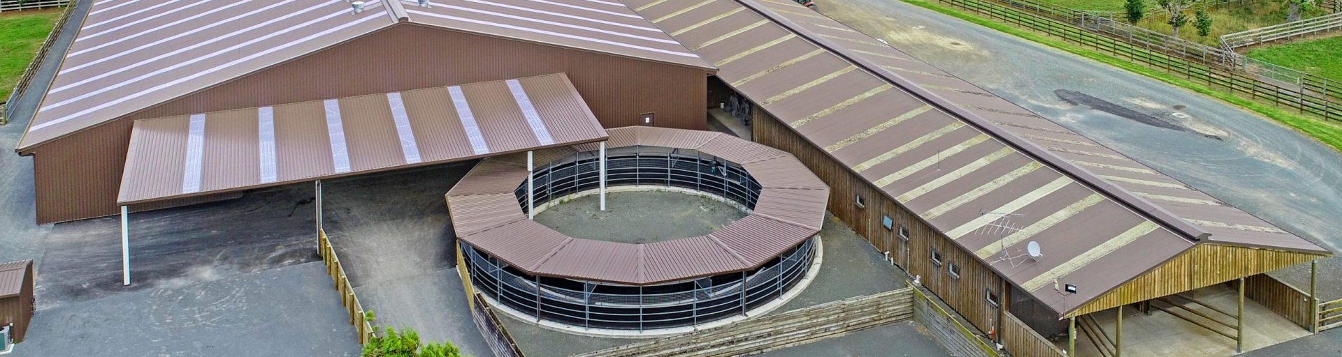 drone photo of ardmore horse stable complex