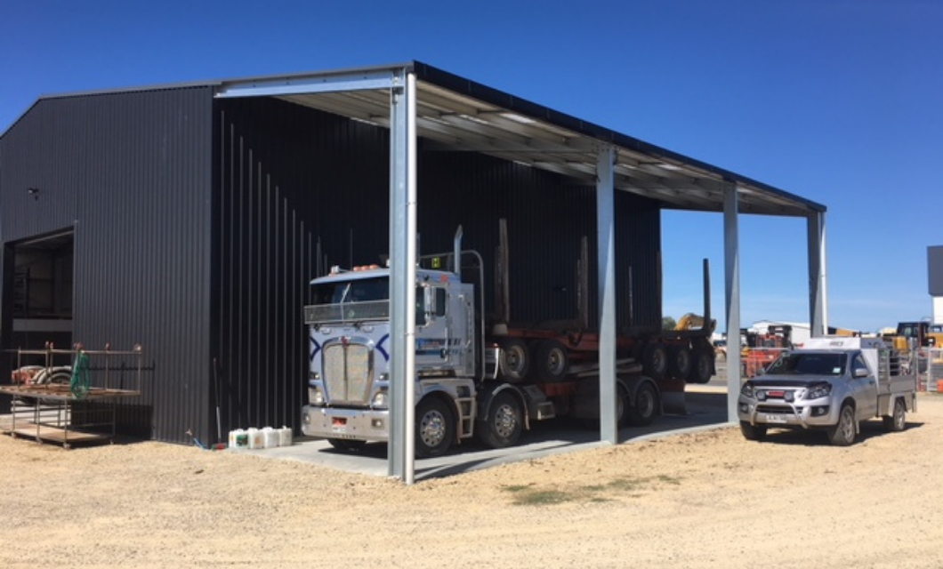 truck shelter canopy by coresteel buildings