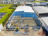 large scale construction site for coresteel warehouse and factory