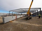 large scale construction site for coresteel warehouse and factory