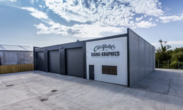 Caulfield signs industrial workshop building by Coresteel