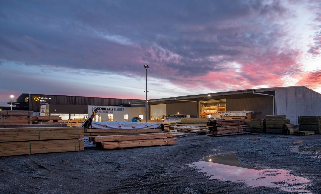 kenneally timber new warehouse by coresteel